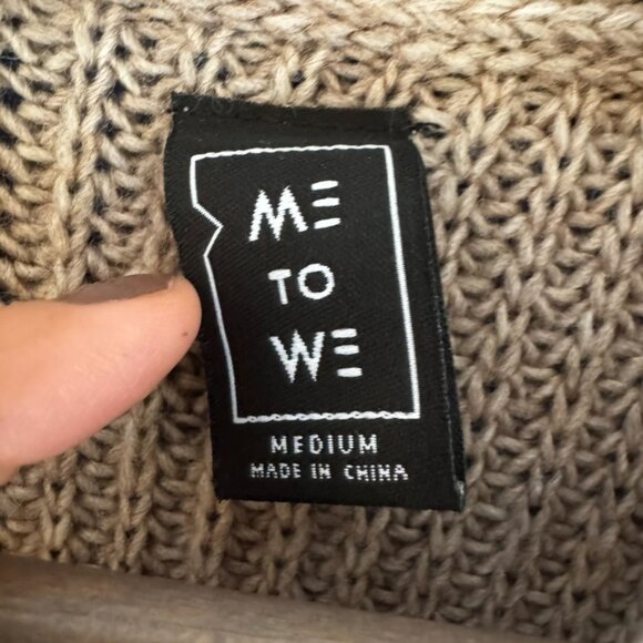 NWT Me to We Fringe Wool Blend Cropped Tan Sweater - M - Picture 4 of 7